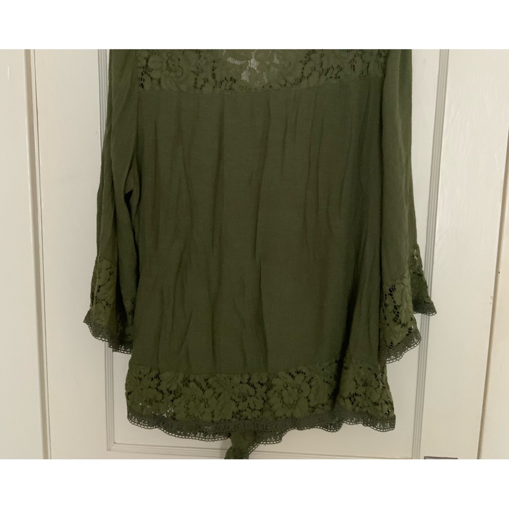 ZAC & RACHEL lace peasant blouse, Sz 2X